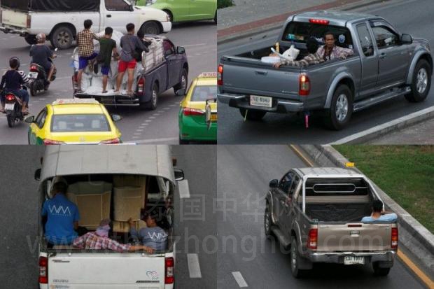 泰国严格禁止卡车和货车后车厢载人 