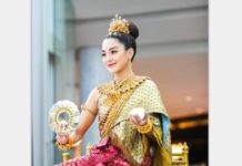 Prang变身”宋干小姐” 造型精致古典迎泼水节